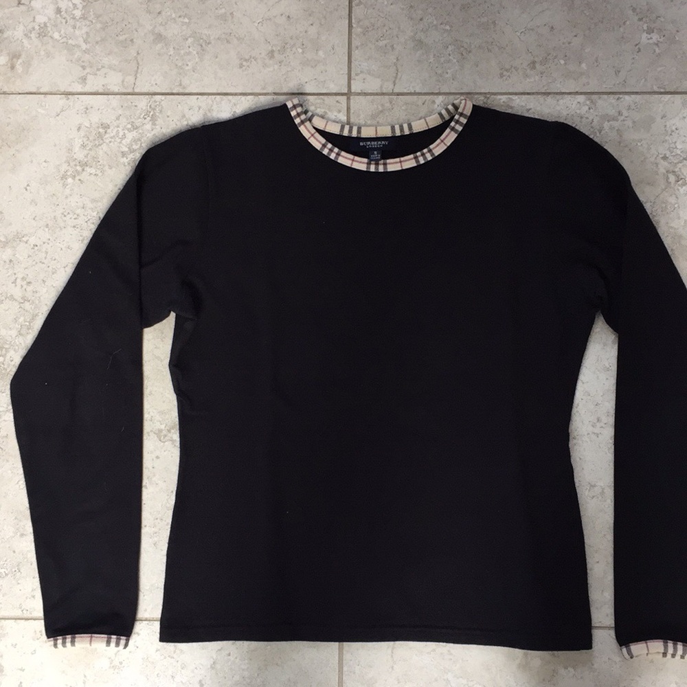 **Authentic Burberry long-sleeved stretch tee